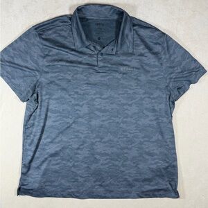 NOBULL XXXL Men's Gray Camo Stretch Performance Wicking Polo Shirt Lulu